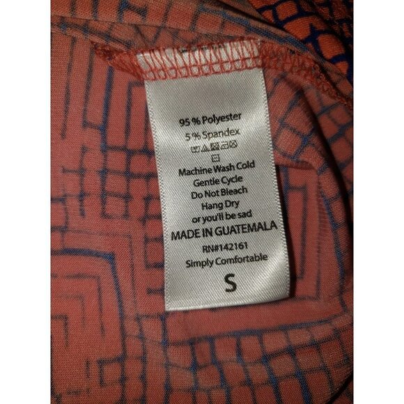 Nwt Lularoe Azure Skirt Pink & Blue Geometric Women's Size Small - Picture 4 of 4